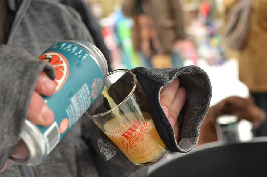 A cold pour at THEBIGWONDERFUL Winter Park
