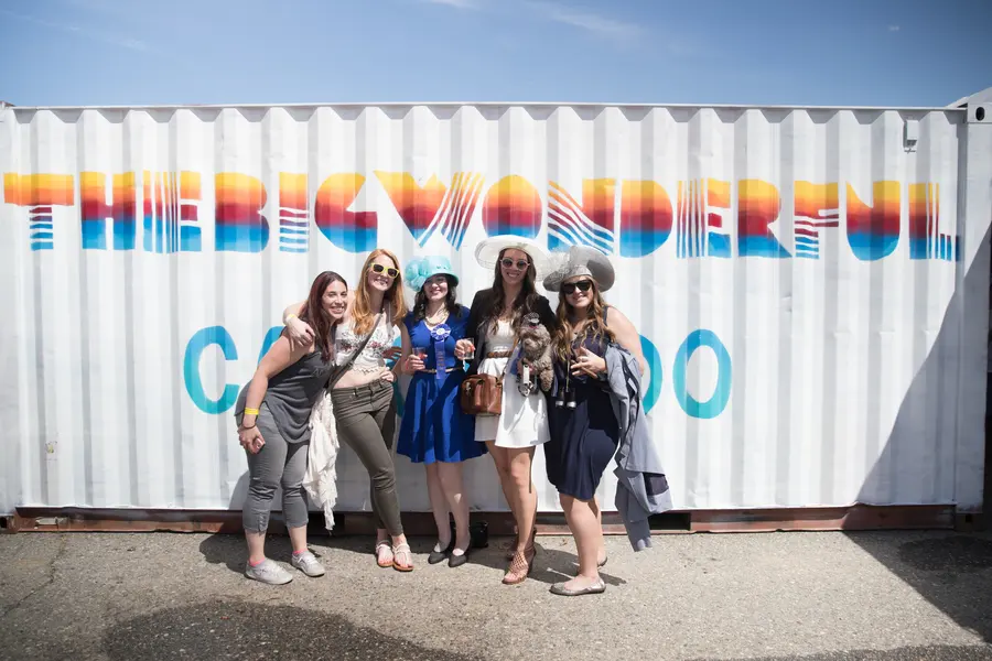 Friends at the THEBIGWONDERFUL photo wall